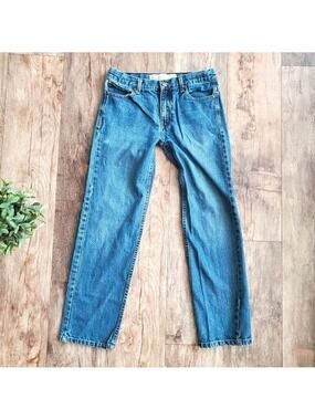 Raw Edge Denim Jeans Youth Boys Blue Wash Size 18